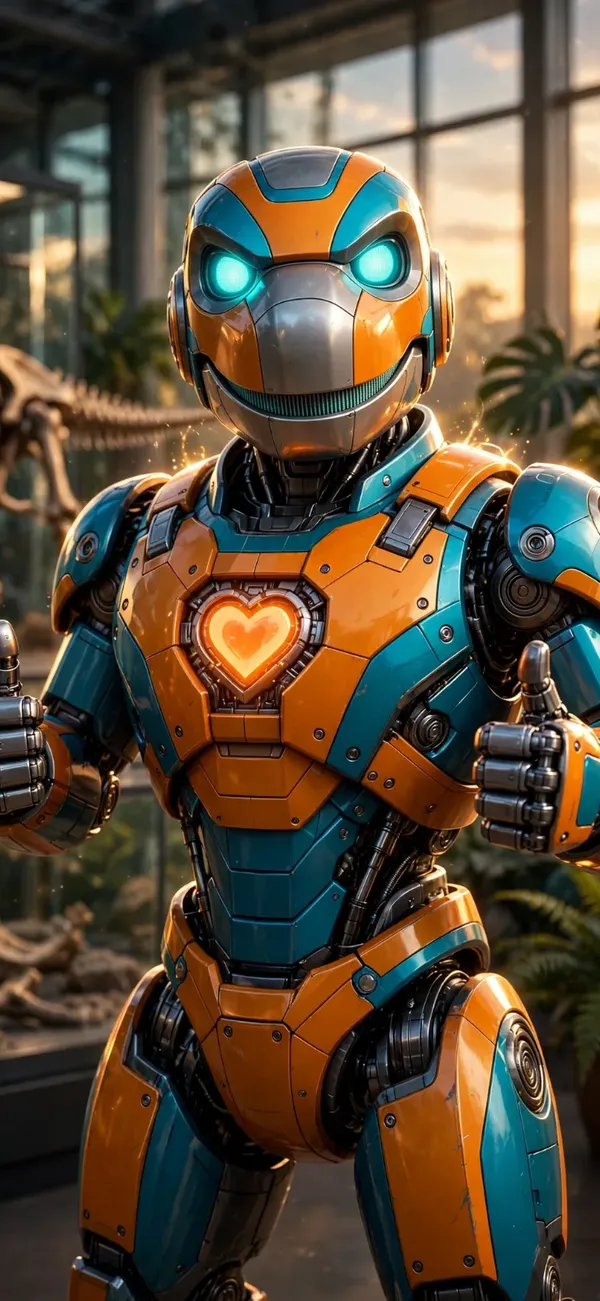 Robo-Rex, siêu anh hùng nguyên bản của HeroCall với trái tim trên ngực